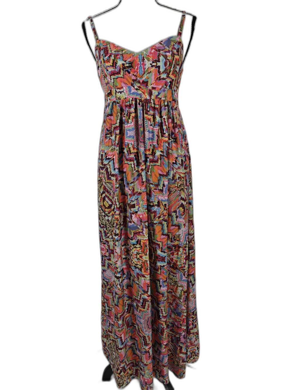 Women’s Felicity & Coco Maxi Dress Multicolor Abstract Print Size S